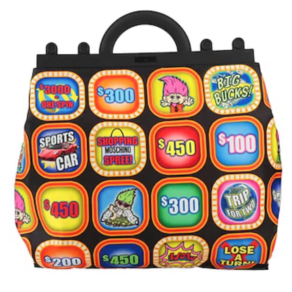 Moschino Black Shoulder Bag with Colorful Patchwork Design $1550 Retail ♥️